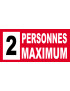 2 personnes maximum - 30X14cm - Sticker/autocollant