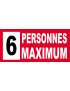 6 personnes maximum - 30X14cm - Sticker/autocollant