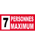 7 personnes maximum - 10X4.5cm - Sticker/autocollant