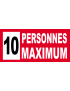 10 personnes maximum - 30X14cm - Sticker/autocollant