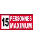 15 personnes maximum - 30X14cm - Sticker/autocollant