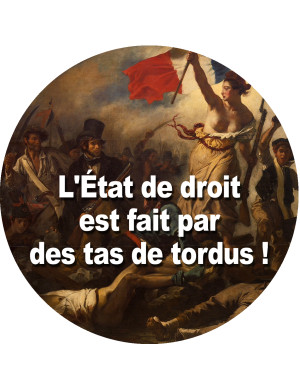 L'État de droit (20x20cm) - Sticker/autocollant