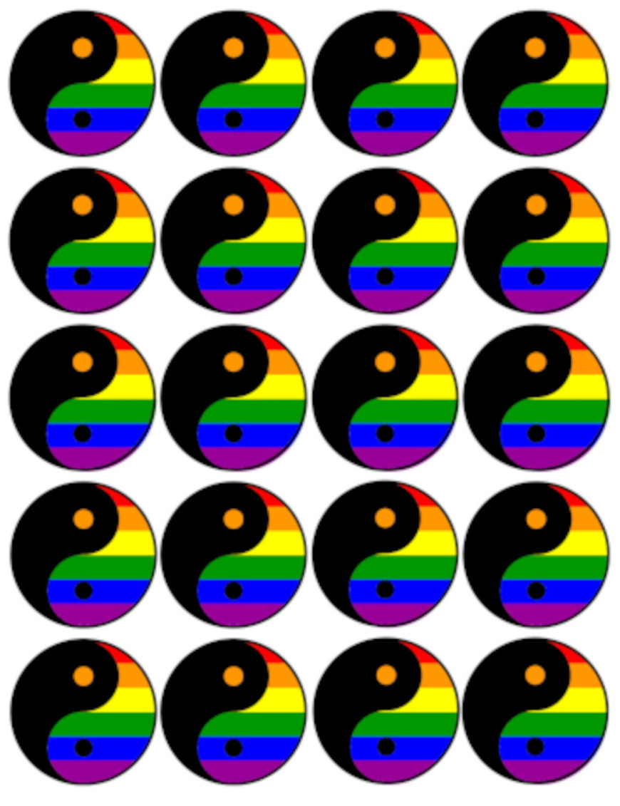 Yin Yang Lgbt (20 fois 5cm) - Sticker/autocollant