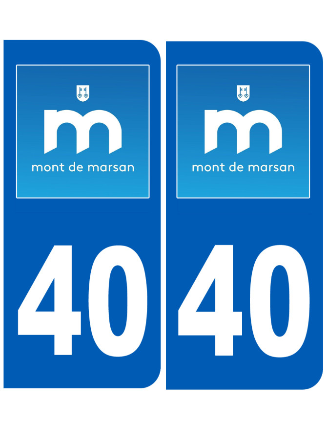 immatriculation Mont-de-Marsan 40 - Sticker/autocollant