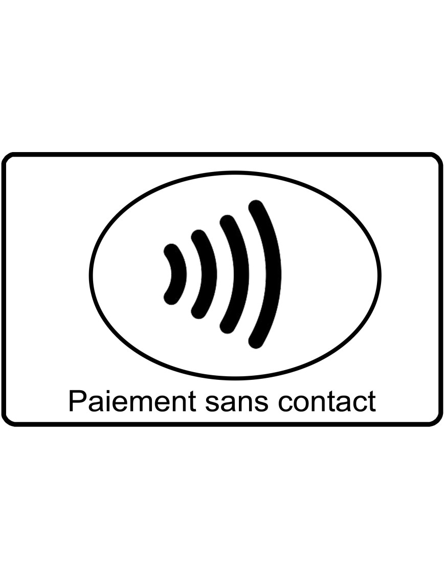 Paiement sans contact - 15x9.2cm - Sticker/autocollant