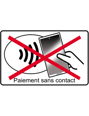 Pas de paiement sans contact smartphone - 15x9.2cm - Sticker/autocollant