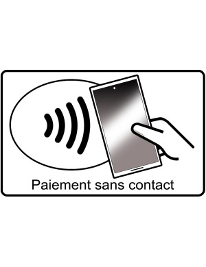 Paiement sans contact smartphone - 20x12.3cm - Sticker/autocollant