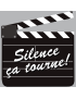 silence ça tourne (5x5cm) - Sticker/autocollant