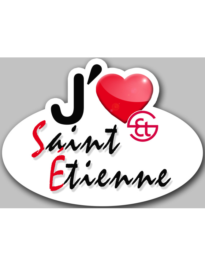 j'aime Saint-Étienne - 15x11cm - Sticker/autocollant