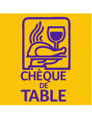 Chèque de table accepté - 20x20cm - Sticker/autocollant