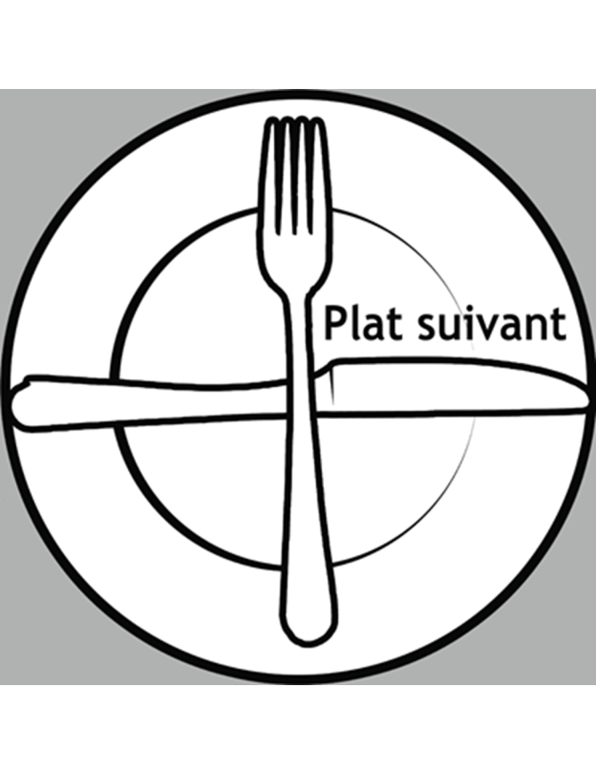 couverts plat suivant (5cm) - Sticker/autocollant