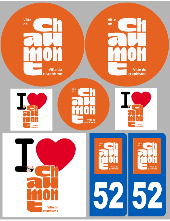 Chaumont (8 autocollants variés) - Sticker/autocollant