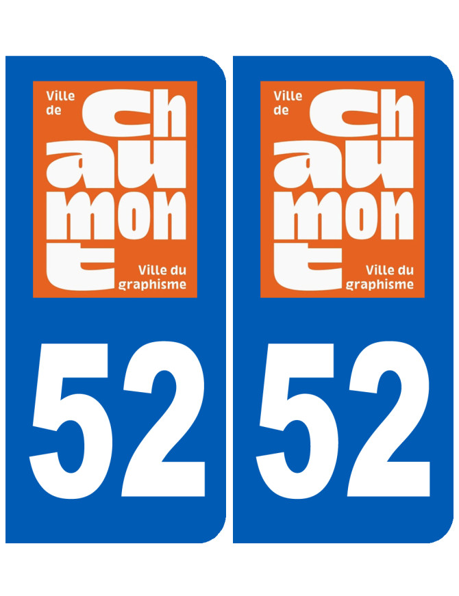 immatriculation Chaumont 52 - Sticker/autocollant