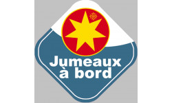 bébé à bord jumeaux Occitan - 10cm - Sticker/autocollant