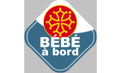 bébé à bord gars Occitan - 10cm - Sticker/autocollant