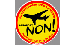 Autocollants : Non au referendum pour l'aeroport de Notre Dame des Landes