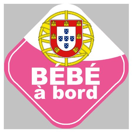 bébé à bord Portugaise - 10cm - Sticker/autocollant