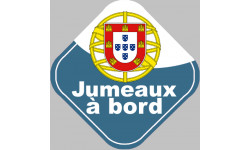 bébé à bord jumeaux Portugais - 10cm - Sticker/autocollant