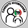 Autocollants : conduite accompagnee Italien