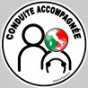 Autocollants : conduite accompagnee Italien 2