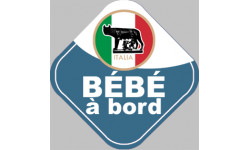 bébé à bord gars d'origine Italien - 15x15cm - Sticker/autocollant