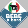 bébé à bord gars d'origine Italien - 15x15cm - Sticker/autocollant