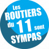 sticker autocollant les routiers 11 de l'Aude sont sympas